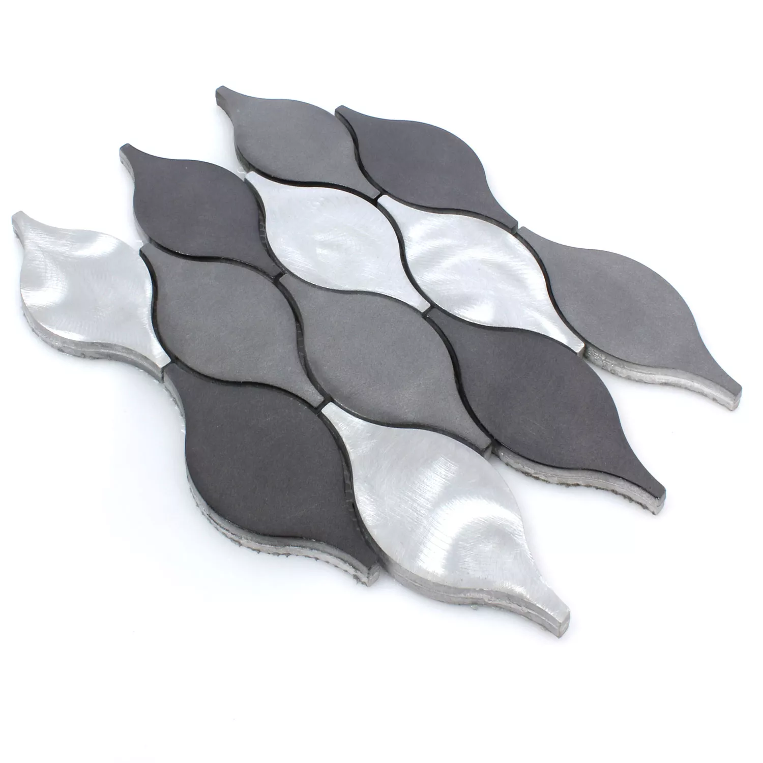 Prov Mosaik Aluminium Beverly Svart Silver