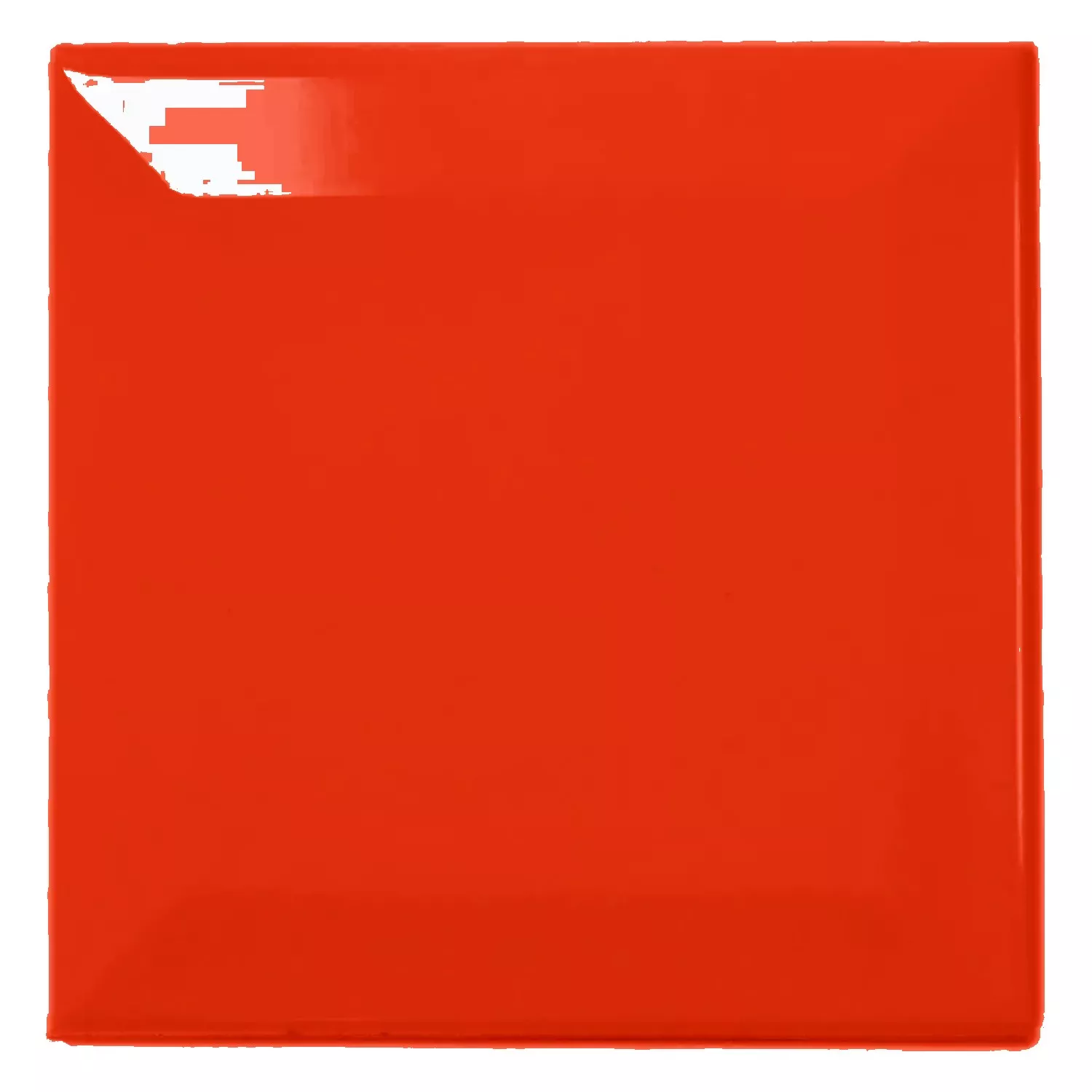 Metro kakel Röd Glänsande 10x10 cm Med Fasett Catarina Rojo