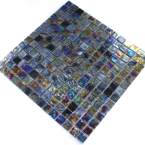 Mosaik Glas Effekt Petrol Black