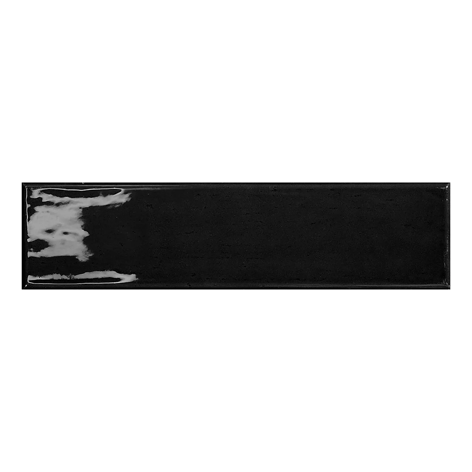 Capena Svart Glänsande Rustik 7,5x30 cm Negro