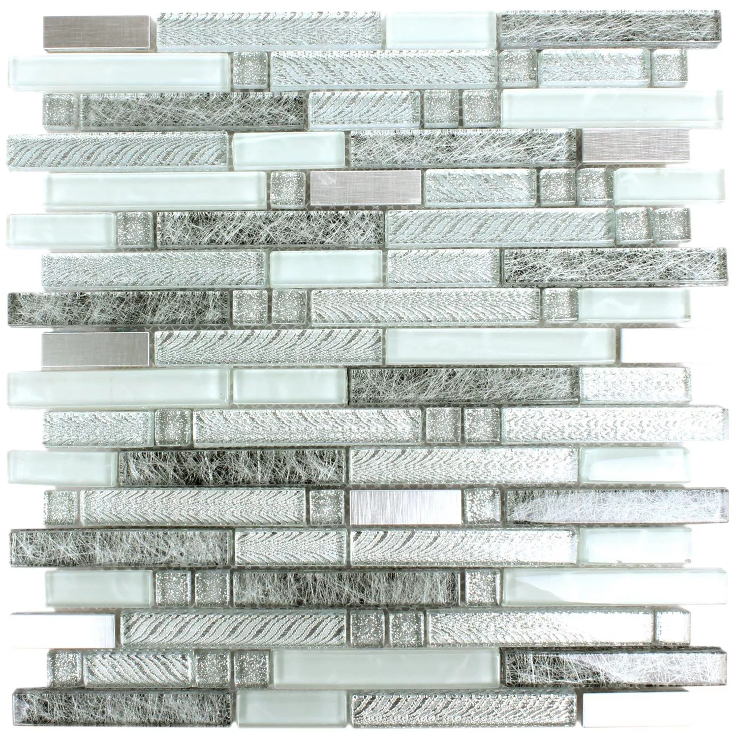 Mosaik Zaide Glas Alu Mix Silver Grå