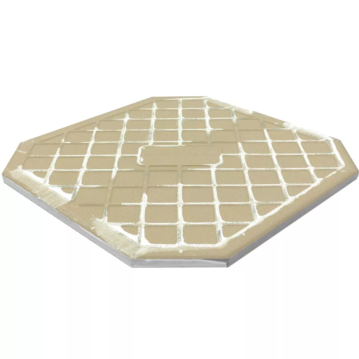 Prov Stengods Plattor Genexia Uni Beige Oktogon 20x20cm