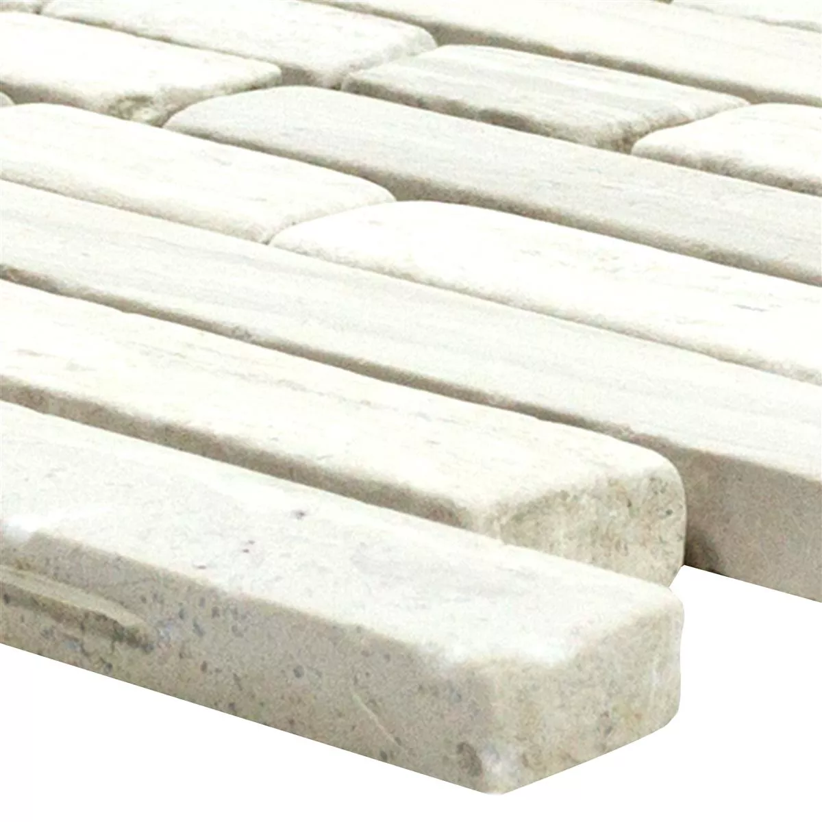 Prov Mosaik Marmor Brick Stanley Grå