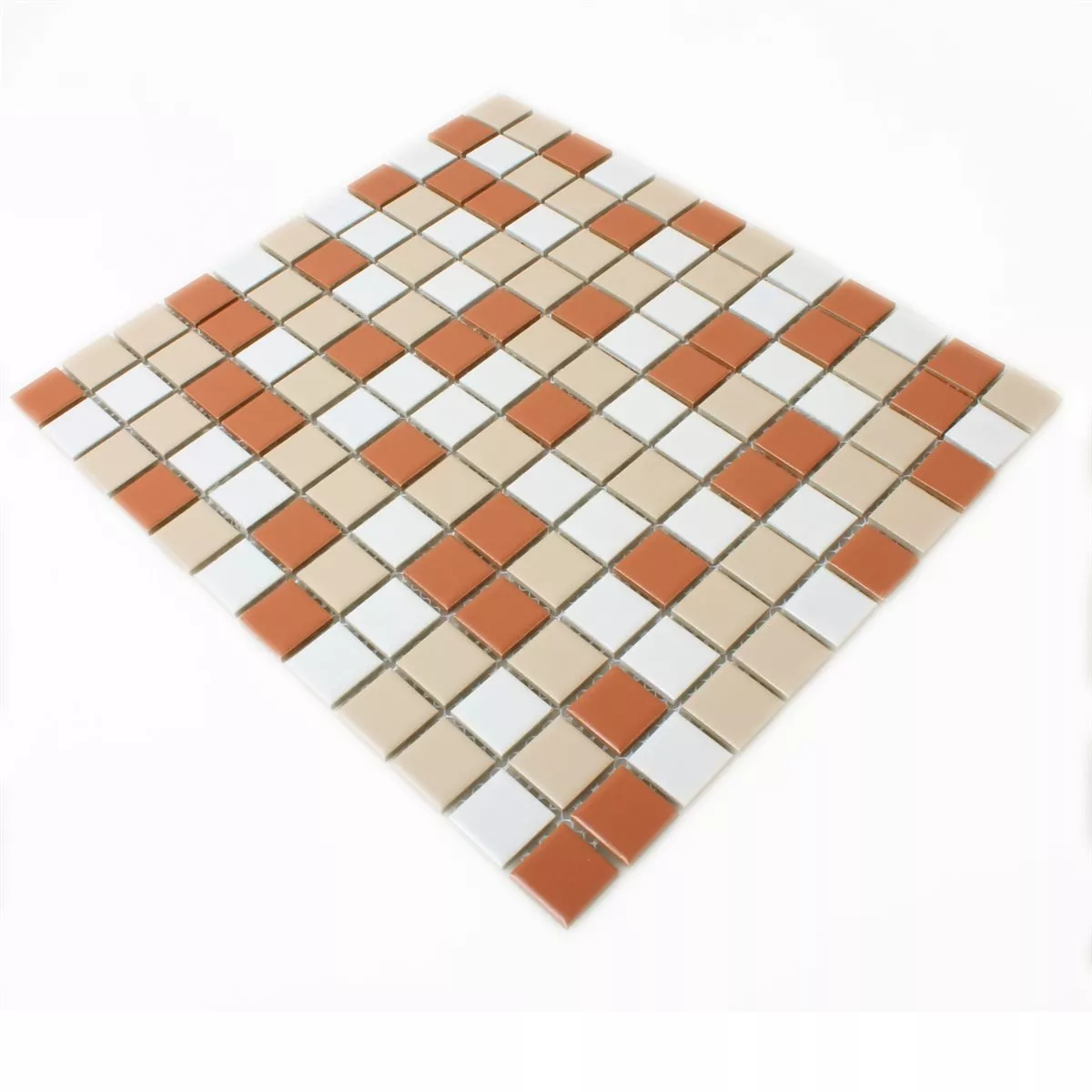 Prov Mosaik Keramik Vit Grädde Terrakotta Mix