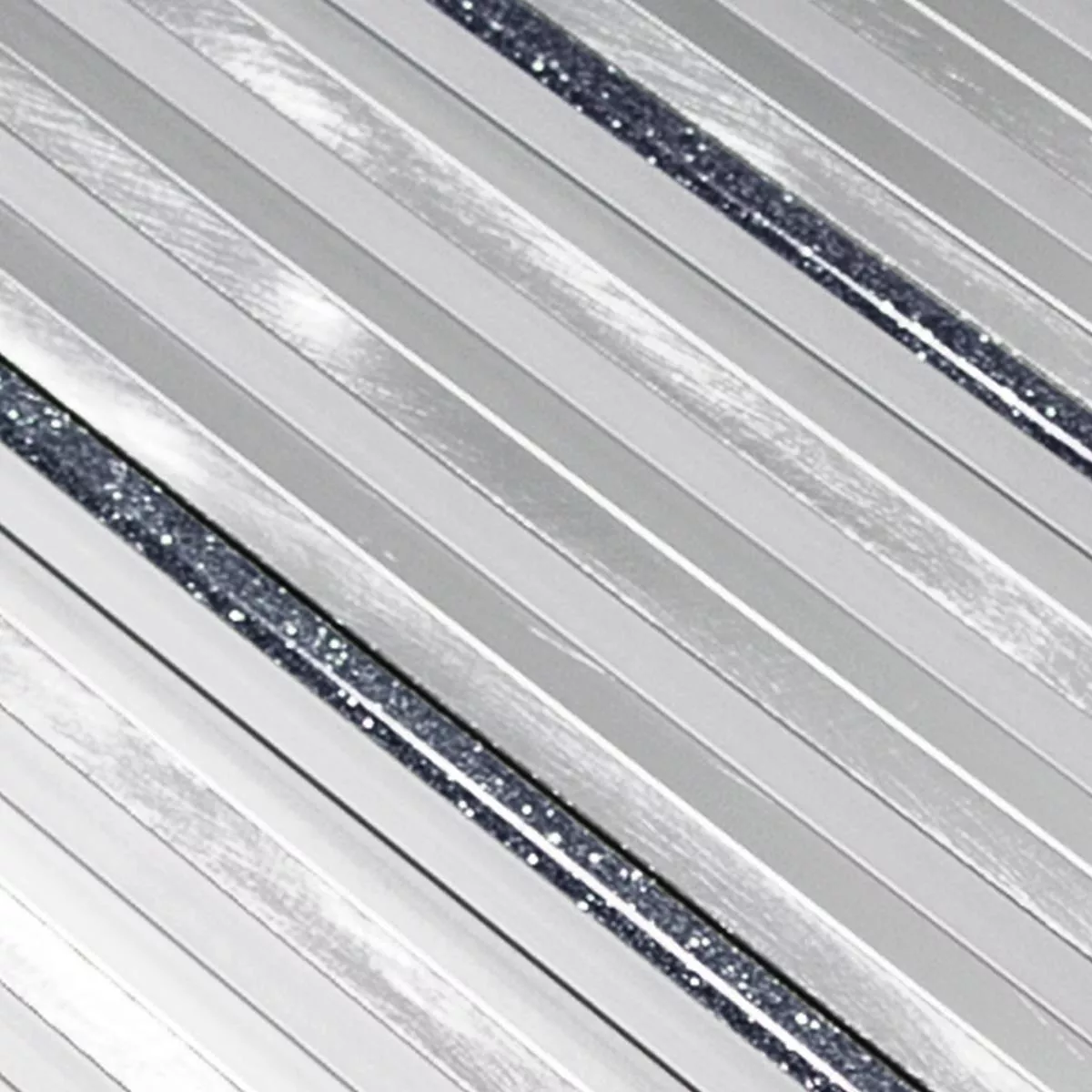 Aluminium Metall Mosaik Bilbao Stripes Svart