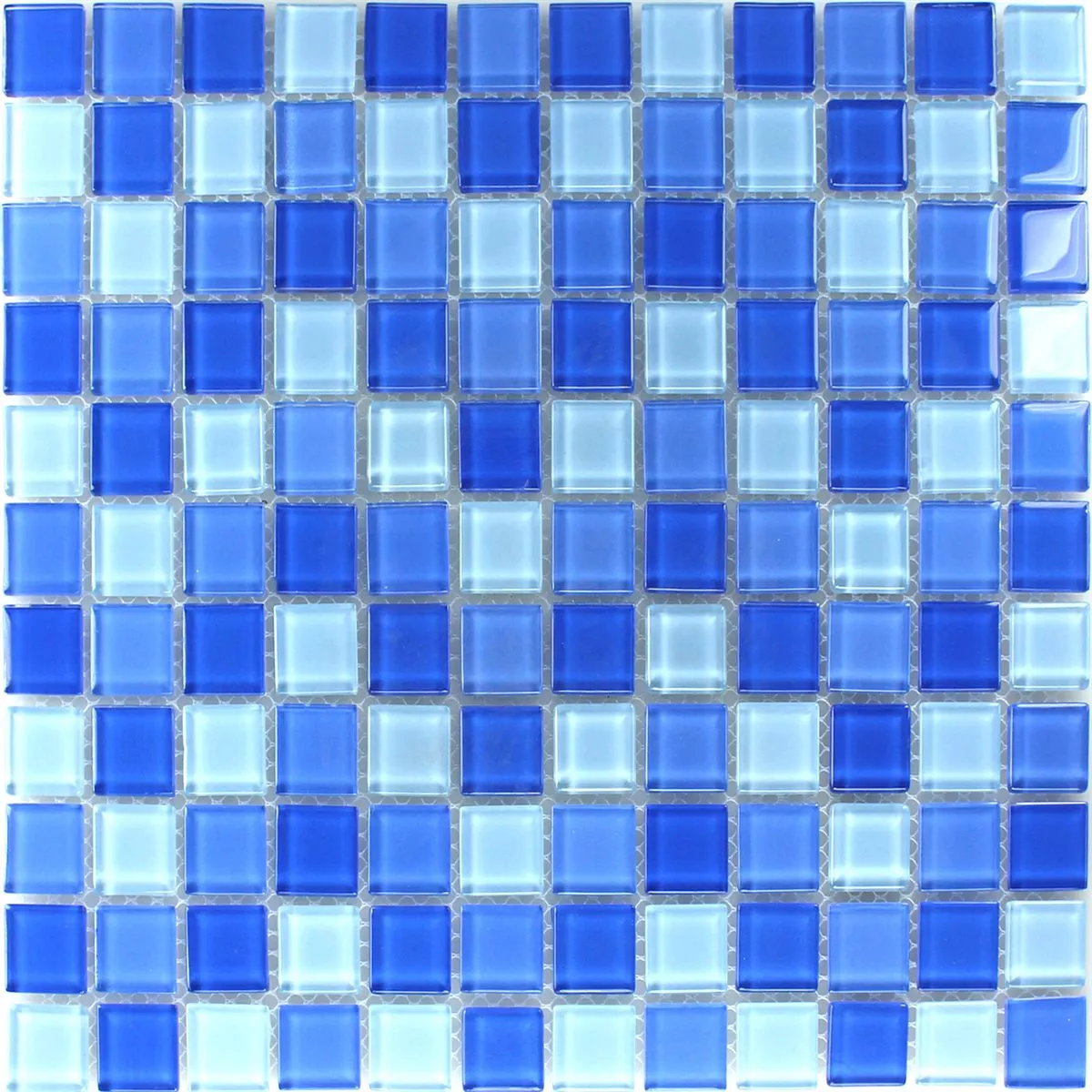 Mosaik Glas Ljusblå 25x25x4mm