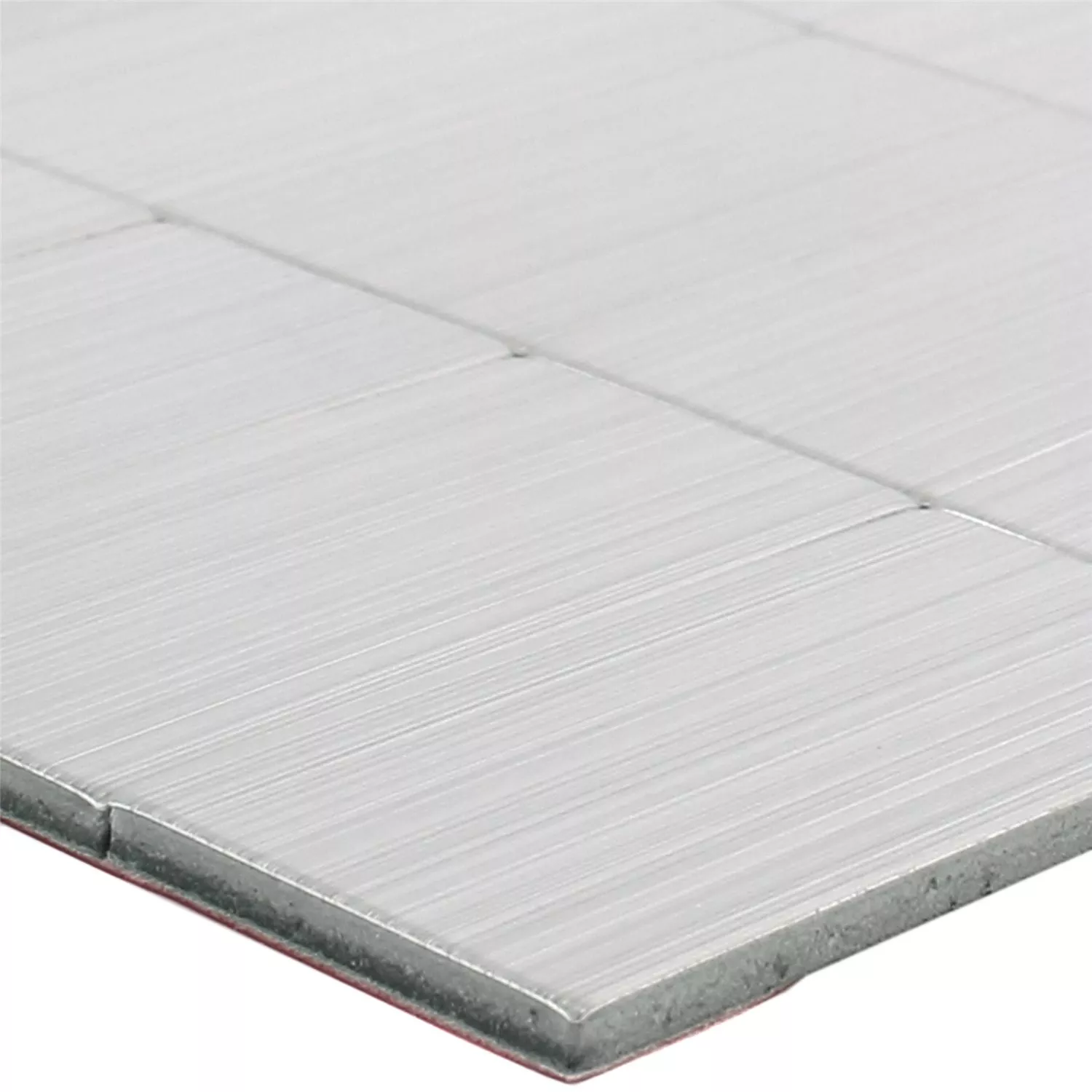 Mosaik Metall Självhäftande Mikros Silver Rektangel