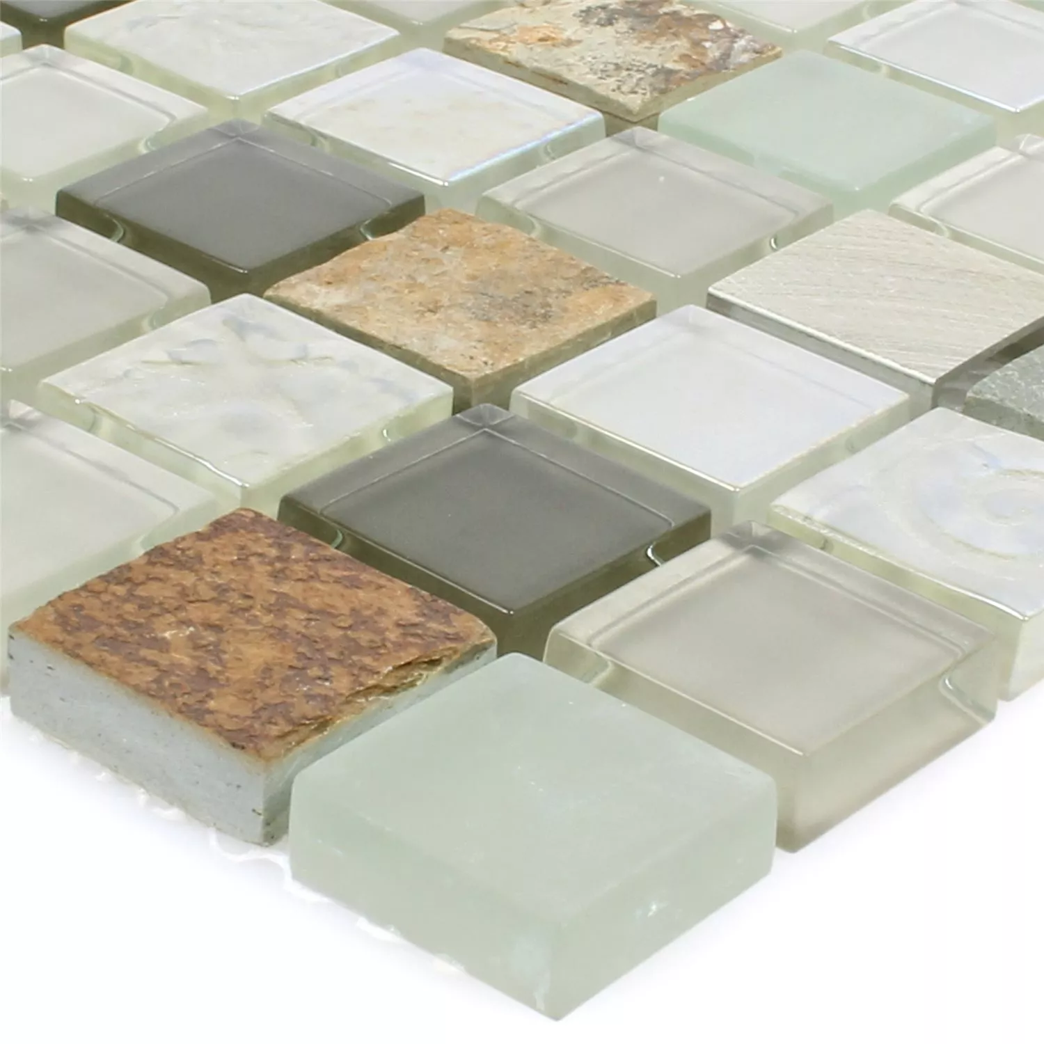 Mosaik Natursten Glas Metall Mix Lockhart