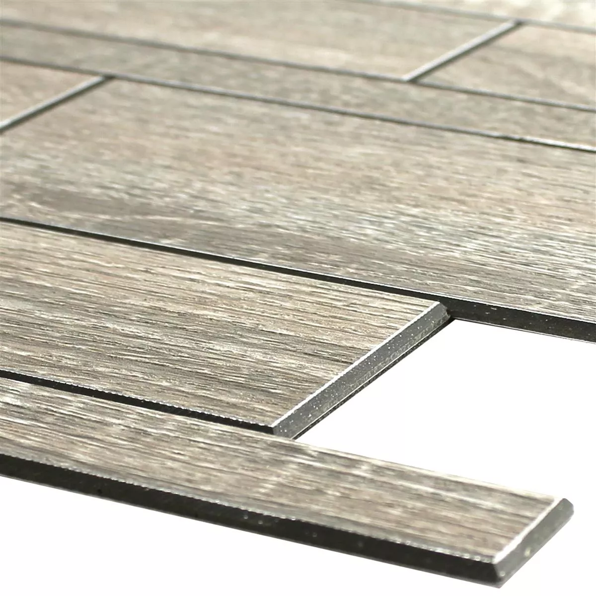 Träimitation Mosaik Richland Självhäftande Grå