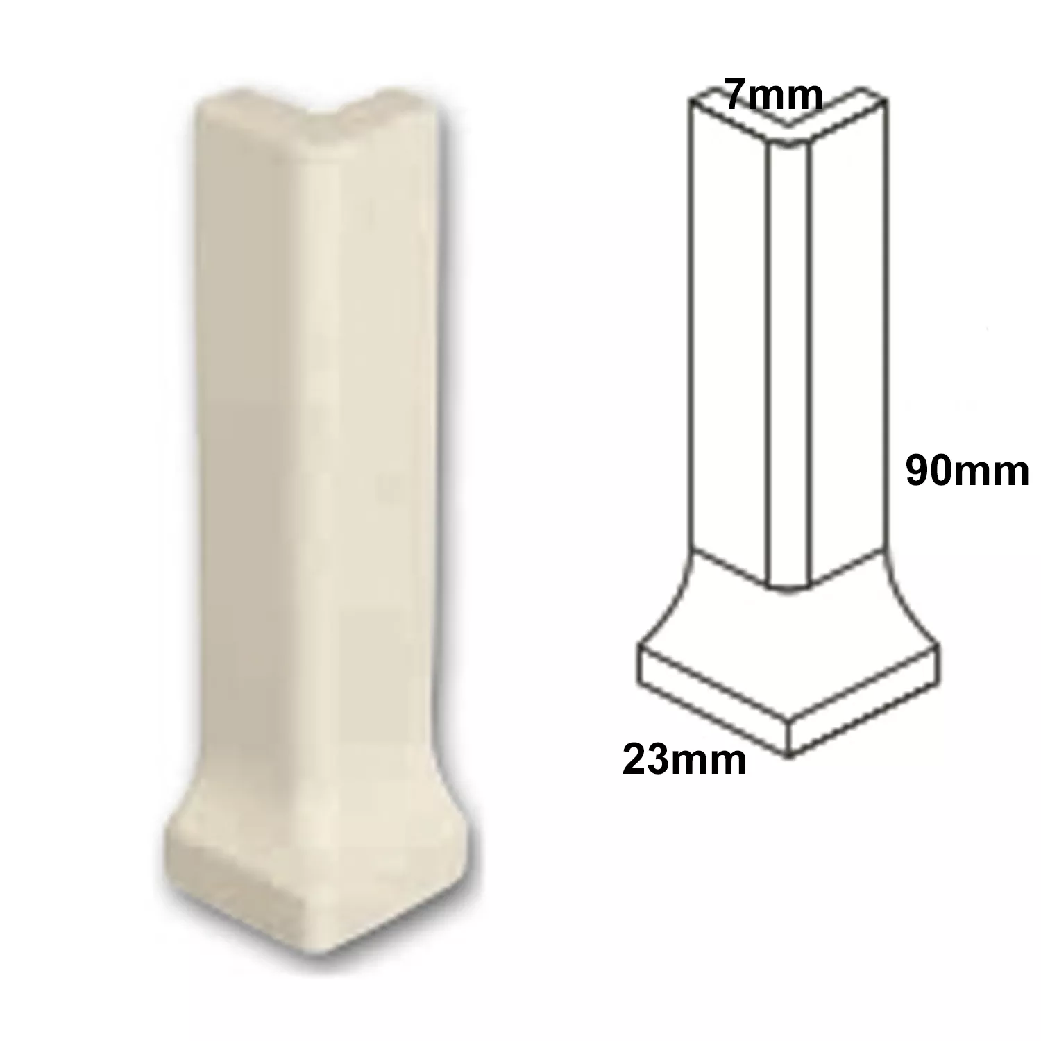 Utanför Hörnet Courage Grå Matt 2,3x9cm Utanför Hörnet Courage Grå Matt 2,3x9cm