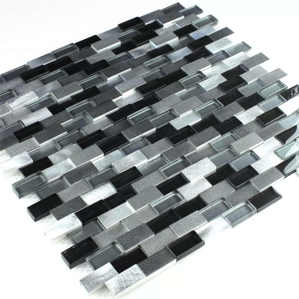 Prov Design Mosaik Aluminium Glas D Svart Silver