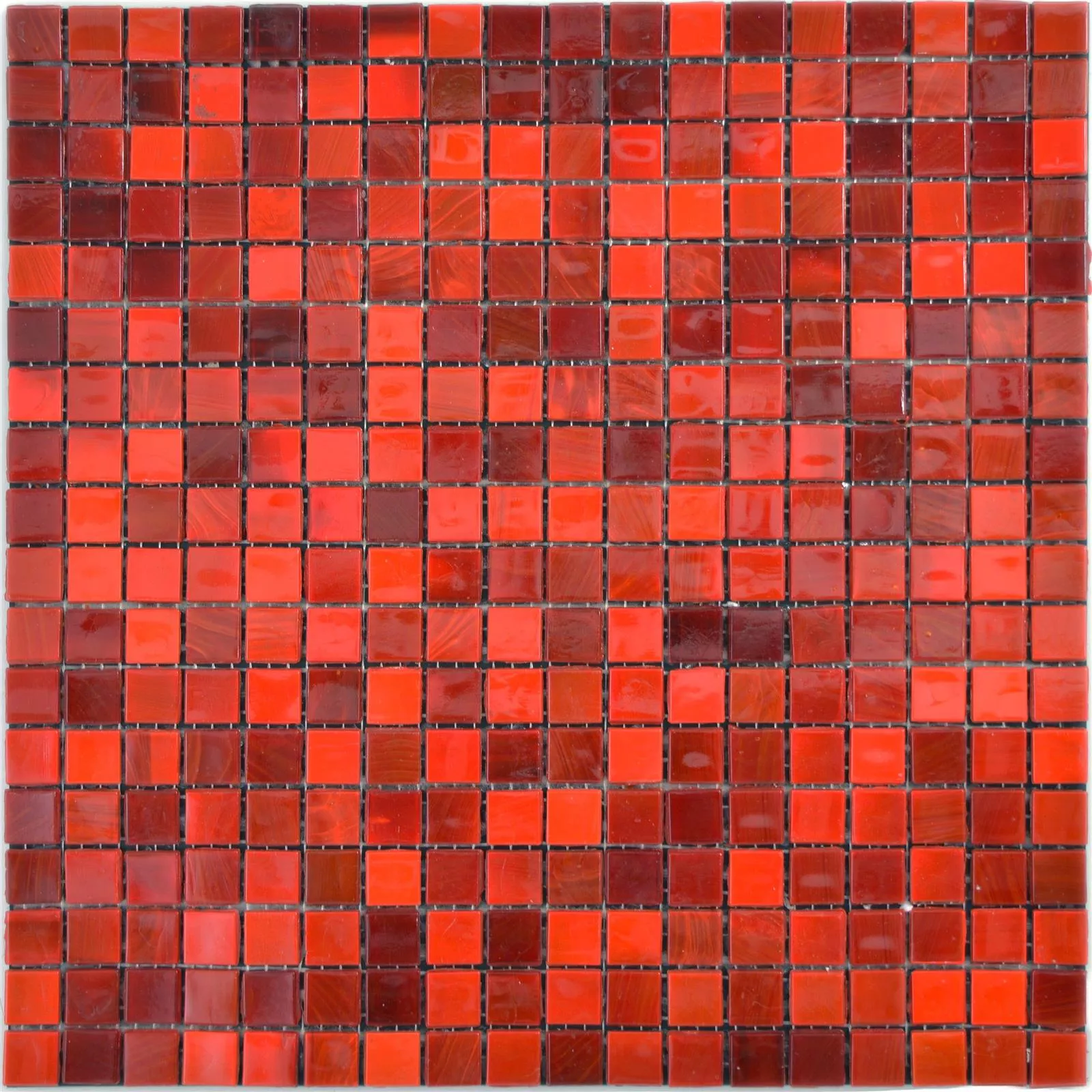Glas Mosaik Rexford Pärlemor Effekt Röd
