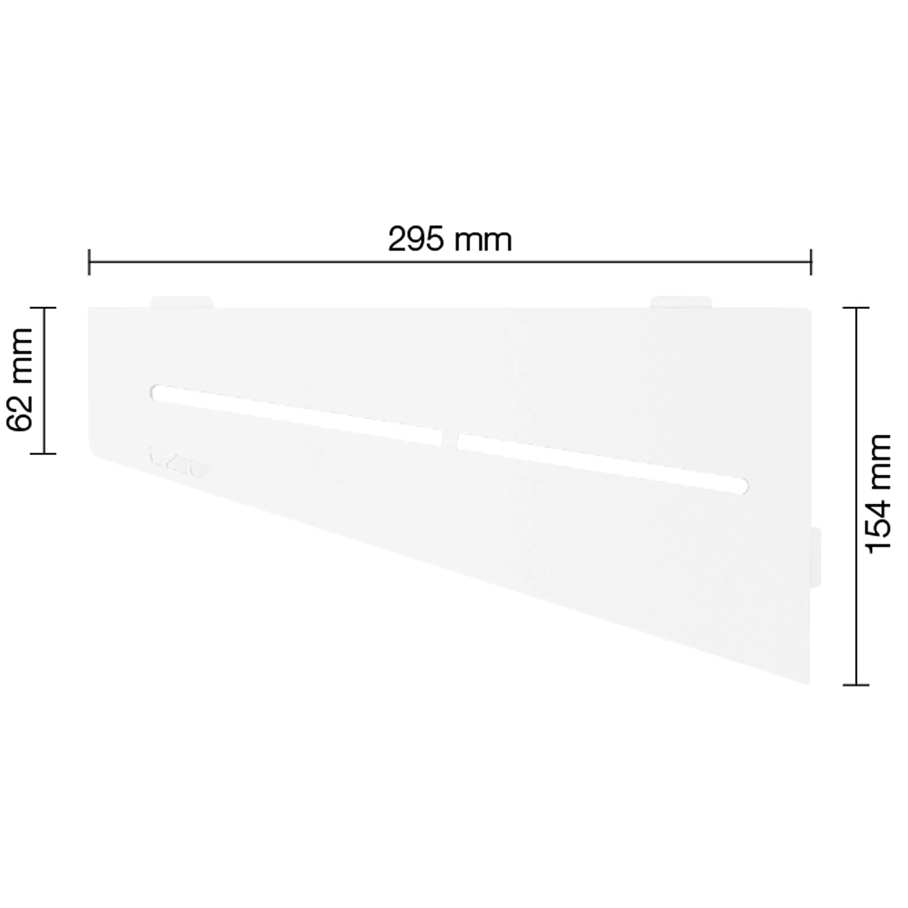 Vägghylla duschhylla Schlüter kvadratisk 15,4x29,5cm rent vit