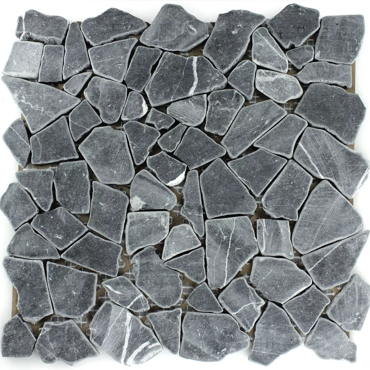 Prov Mosaik Marmor Brott Nero Carrara