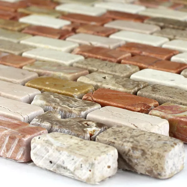 Prov Mosaik Marmor Brick Multicolor