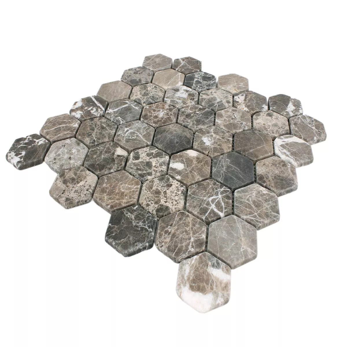 Prov Mosaik Marmor Tarsus Hexagon Emprador