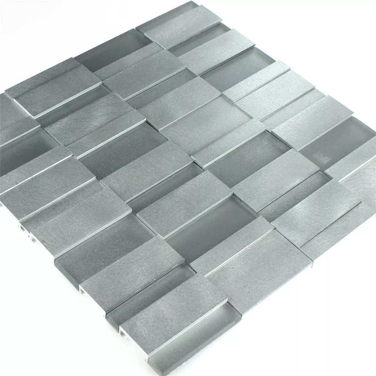 Prov Mosaik Glas Metall Silver Mix