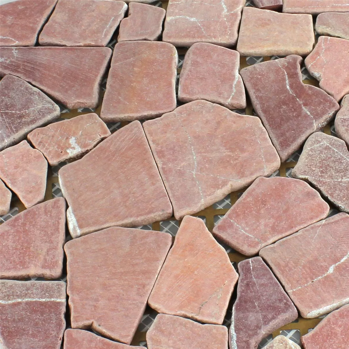 Mosaik Marmor Brott Rosso Palermo