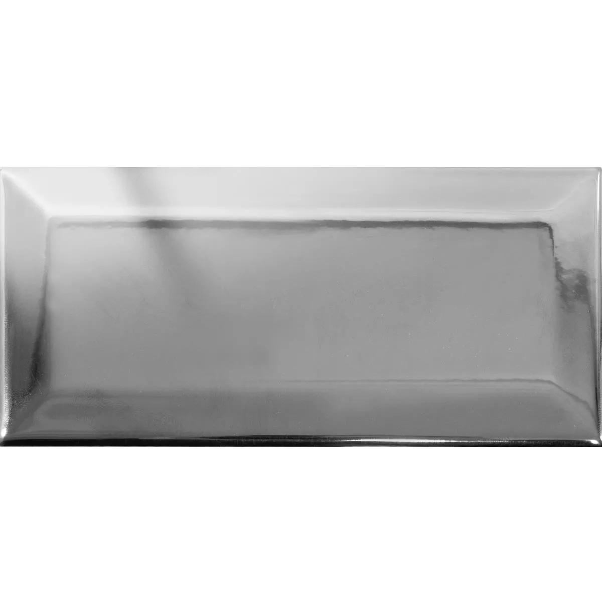 Metro Kakel Heliopolis Med Fasett Exklusiv Silver 7,5x15cm  Metro Kakel Heliopolis Med Fasett Exklusiv Silver 7,5x15cm