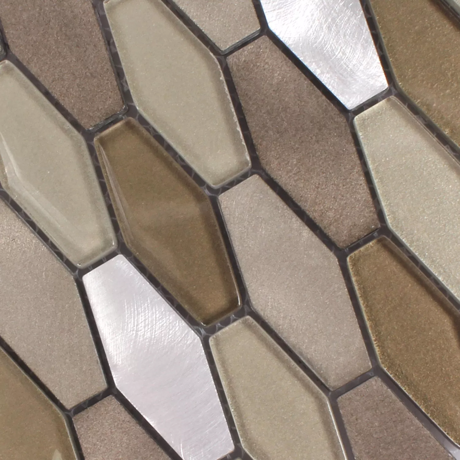 Mosaik Glas Metall Lupo Hexagon