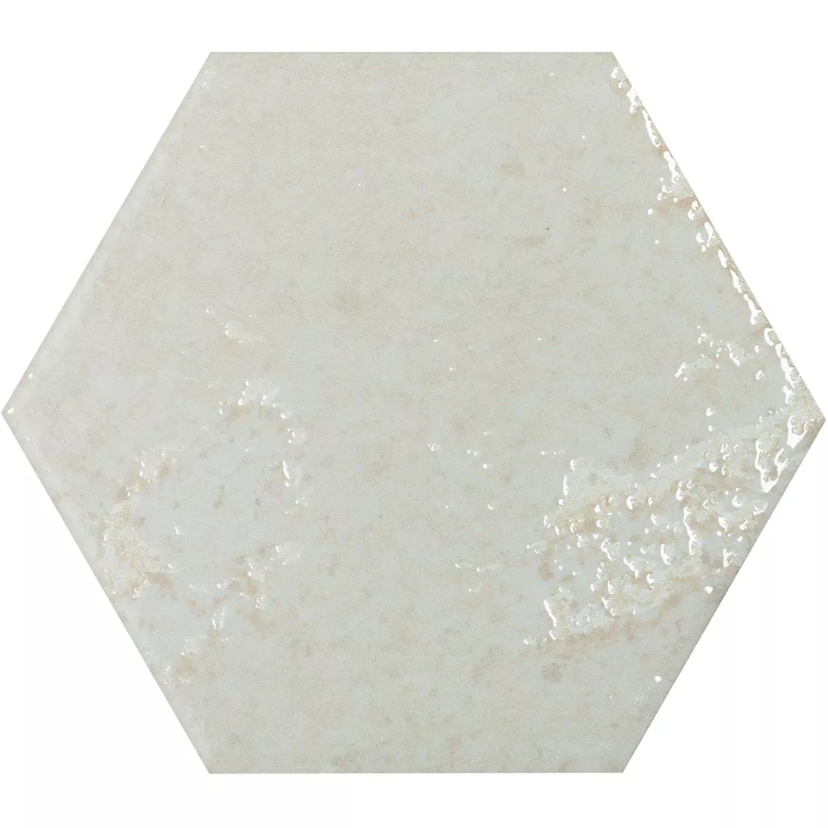 Kakel Lara Glänsande Korrugerad 13x15cm Hexagon Vit Kakel Lara Glänsande Korrugerad 13x15cm Hexagon Vit