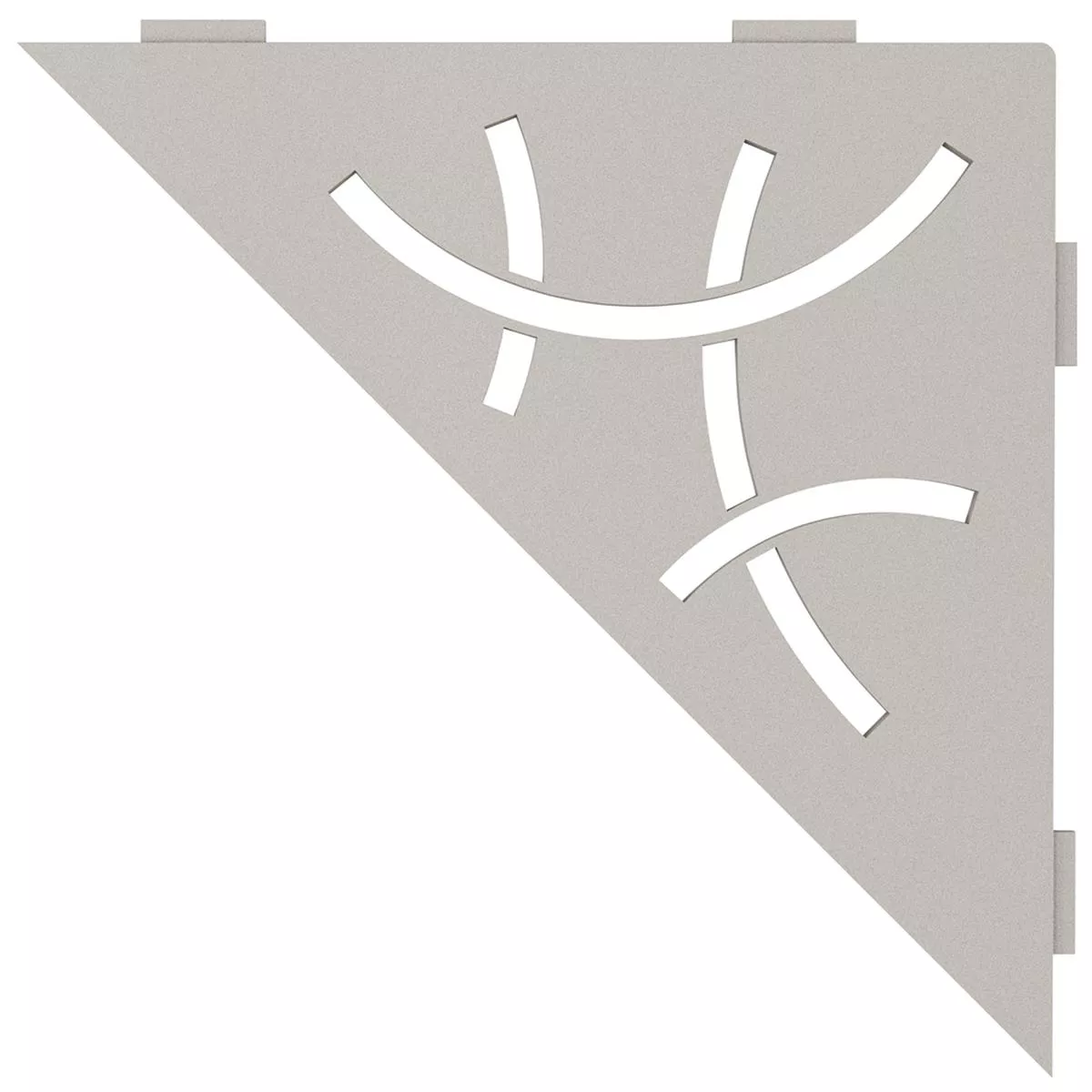 Schlüter vägghylla triangel 21x21cm kurva beige grå