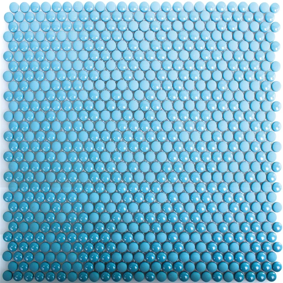 Glasmosaik Plattor Bonbon Rund Eco Blå