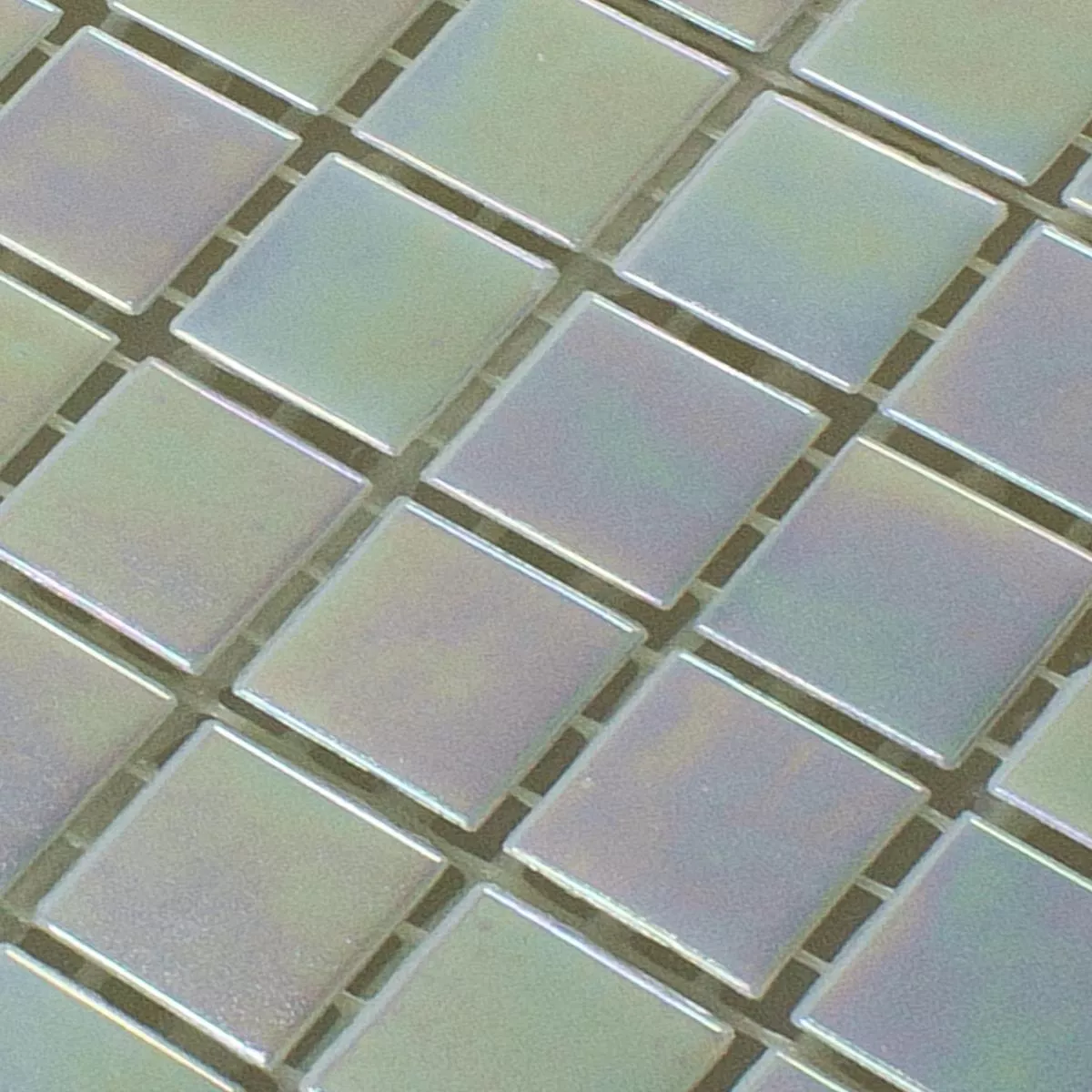 Prov Glasmosaik Pärlemor Effekt Ingolstadt Vit Fyrkant 