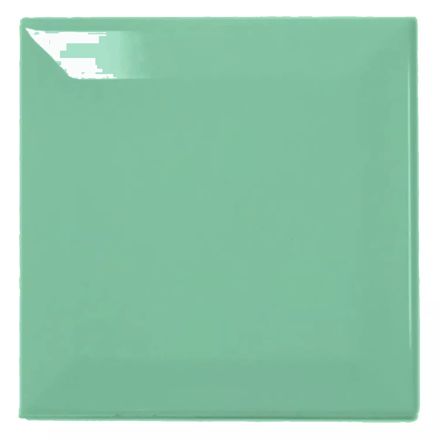 Metro kakel Grön Glänsande 10x10 cm Med Fasett Catarina Manzana