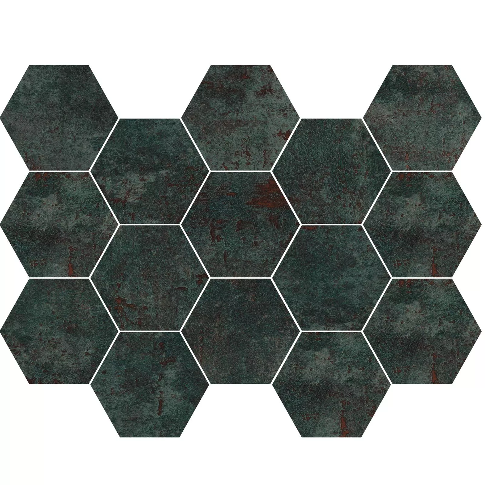 Mosaik Phantom Sea Green Hexagon Lappato