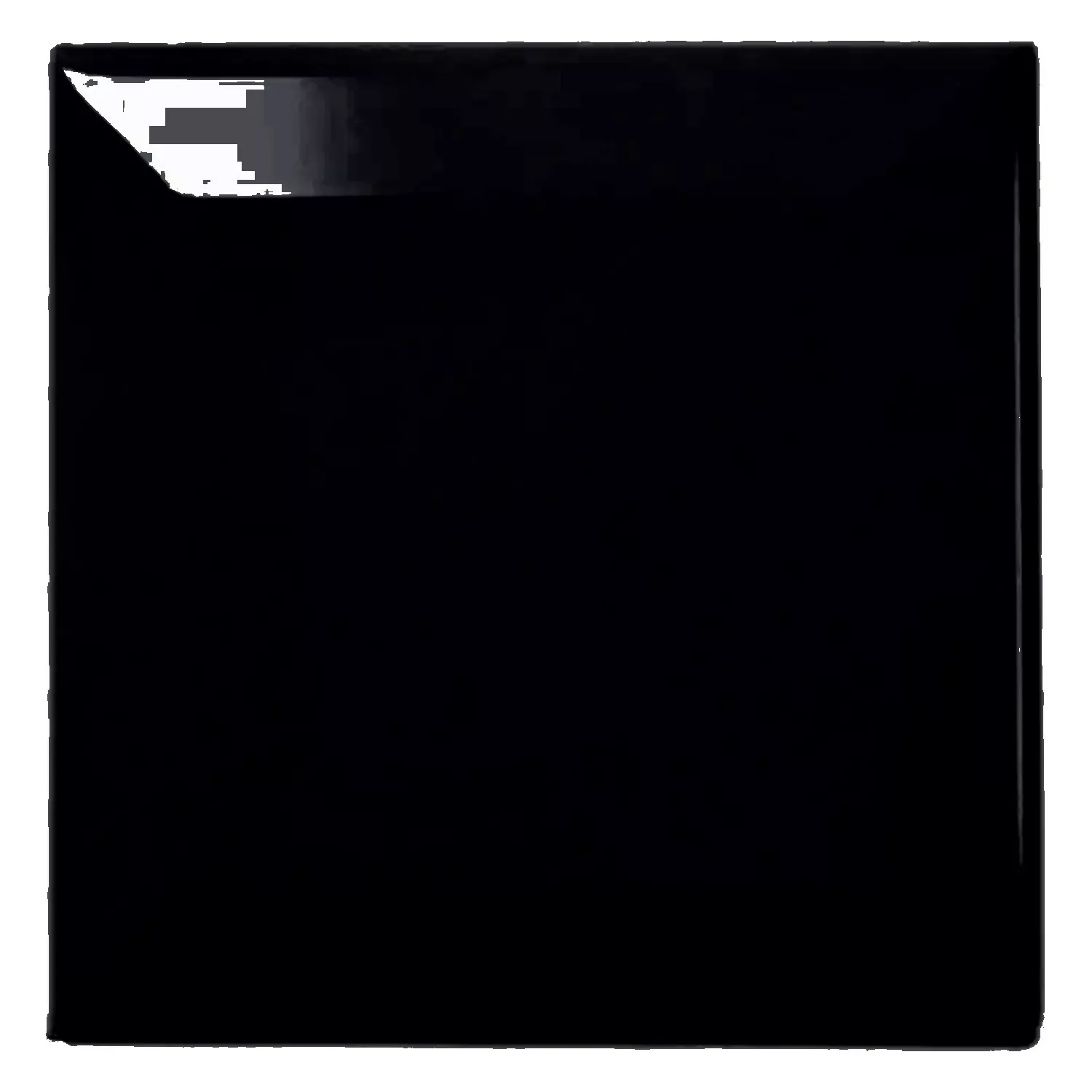 Metro kakel Svart Glänsande 10x10 cm Med Fasett Catarina Negro