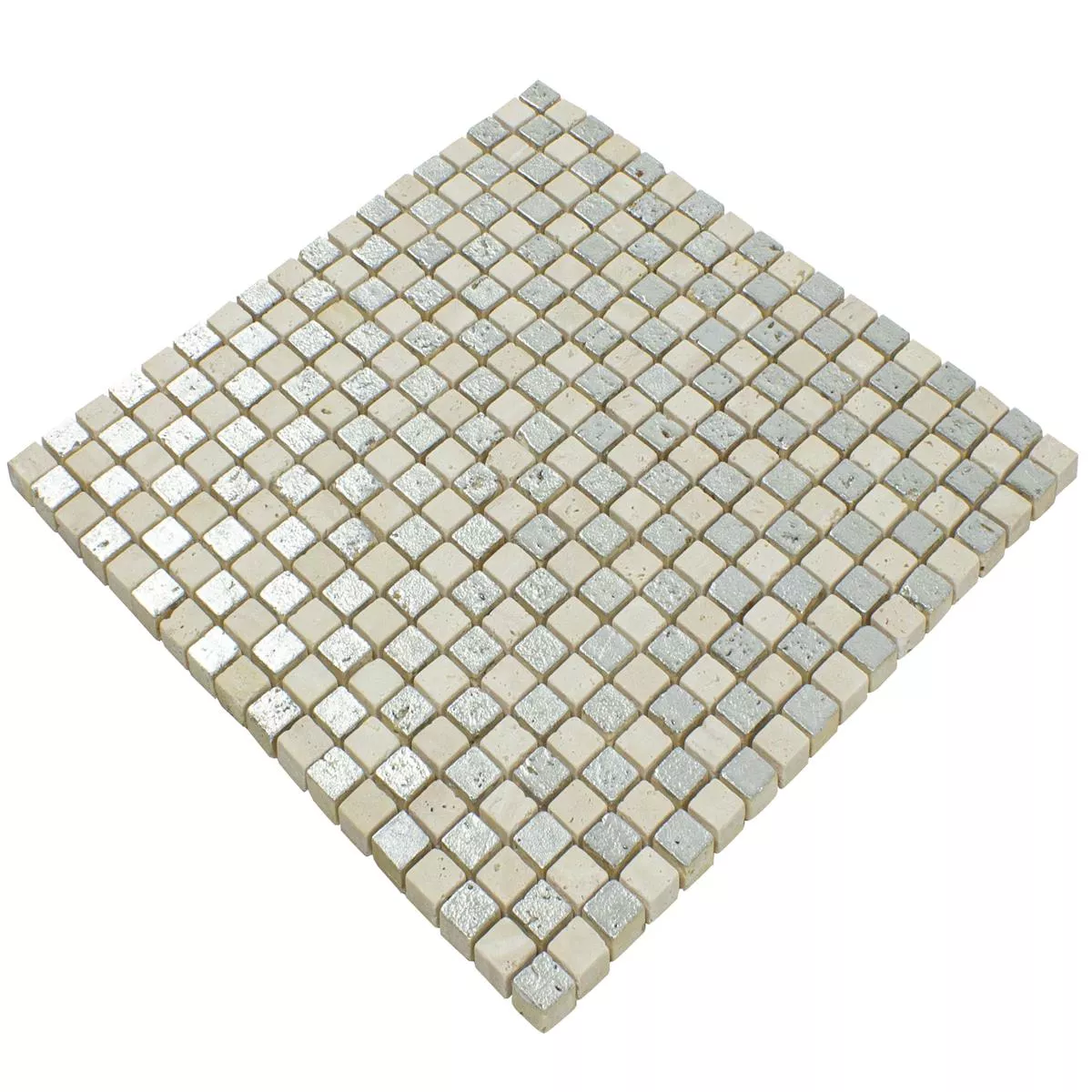 Prov Marmor Natursten Mosaik Plattor Antika Mix Silver Kräm