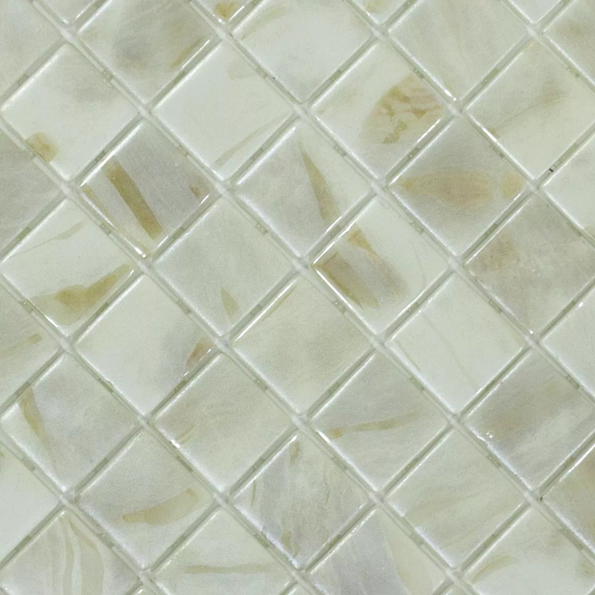 Glas Simbassäng Mosaik Alassio Beige 25