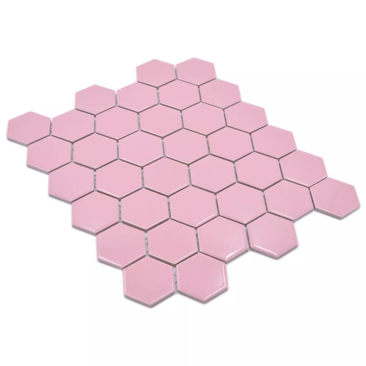 Prov från Keramikmosaik Salomon Hexagon Rosa H51