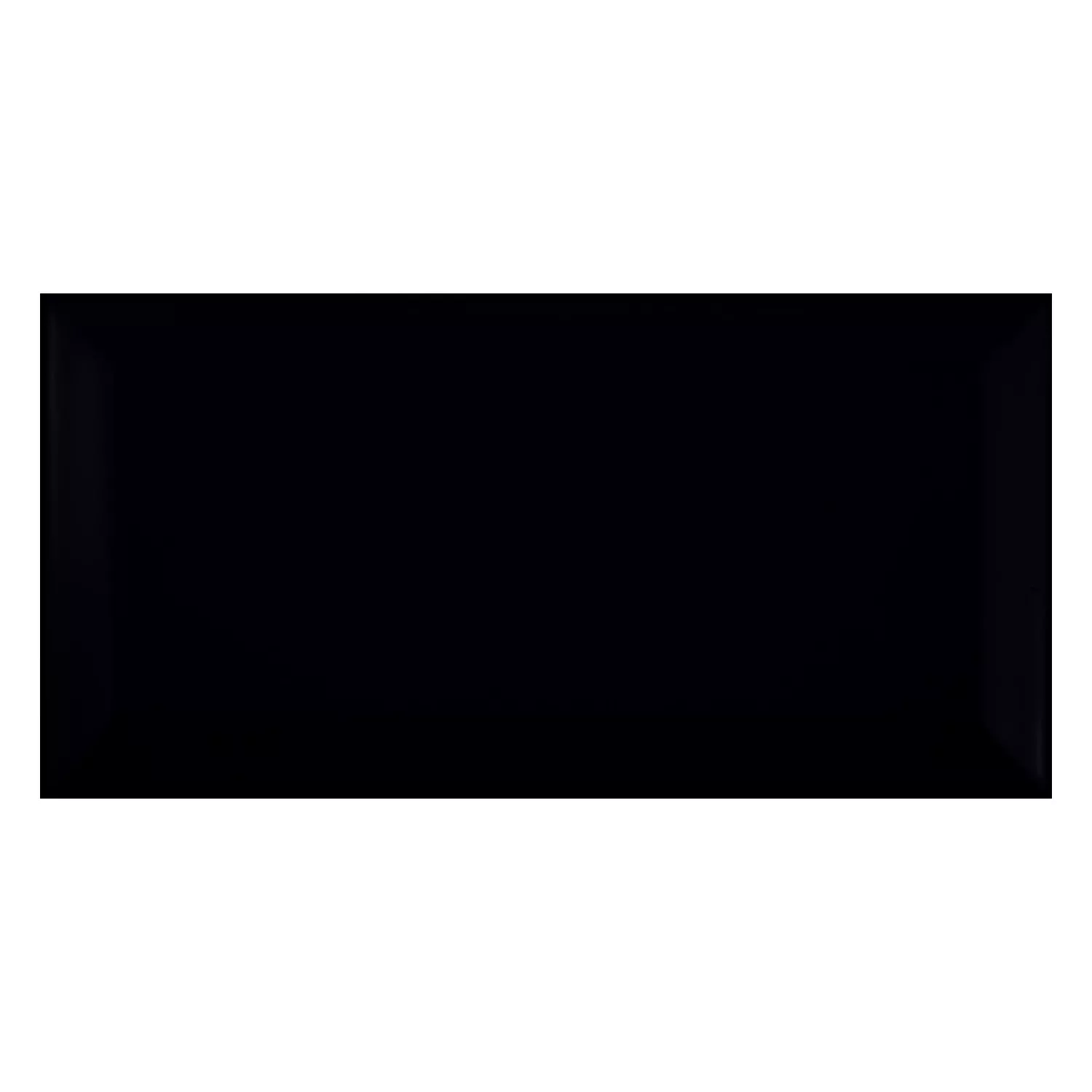 Metro kakel Svart Matt 10x20 cm Med Fasett Jasper Negro