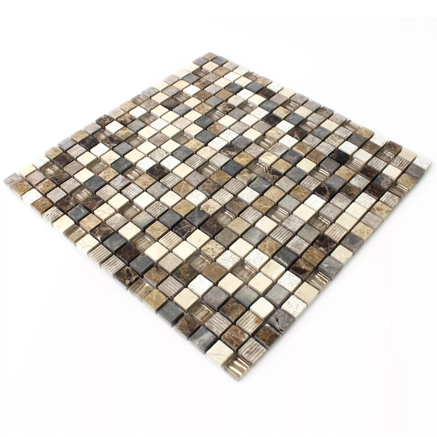 Prov Mosaik Glas Natursten Sonara Caramel Mix