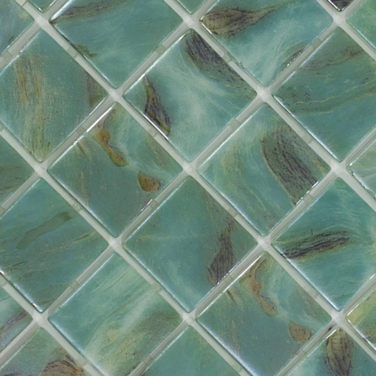 Glas Simbassäng Mosaik Alassio Turkos 38