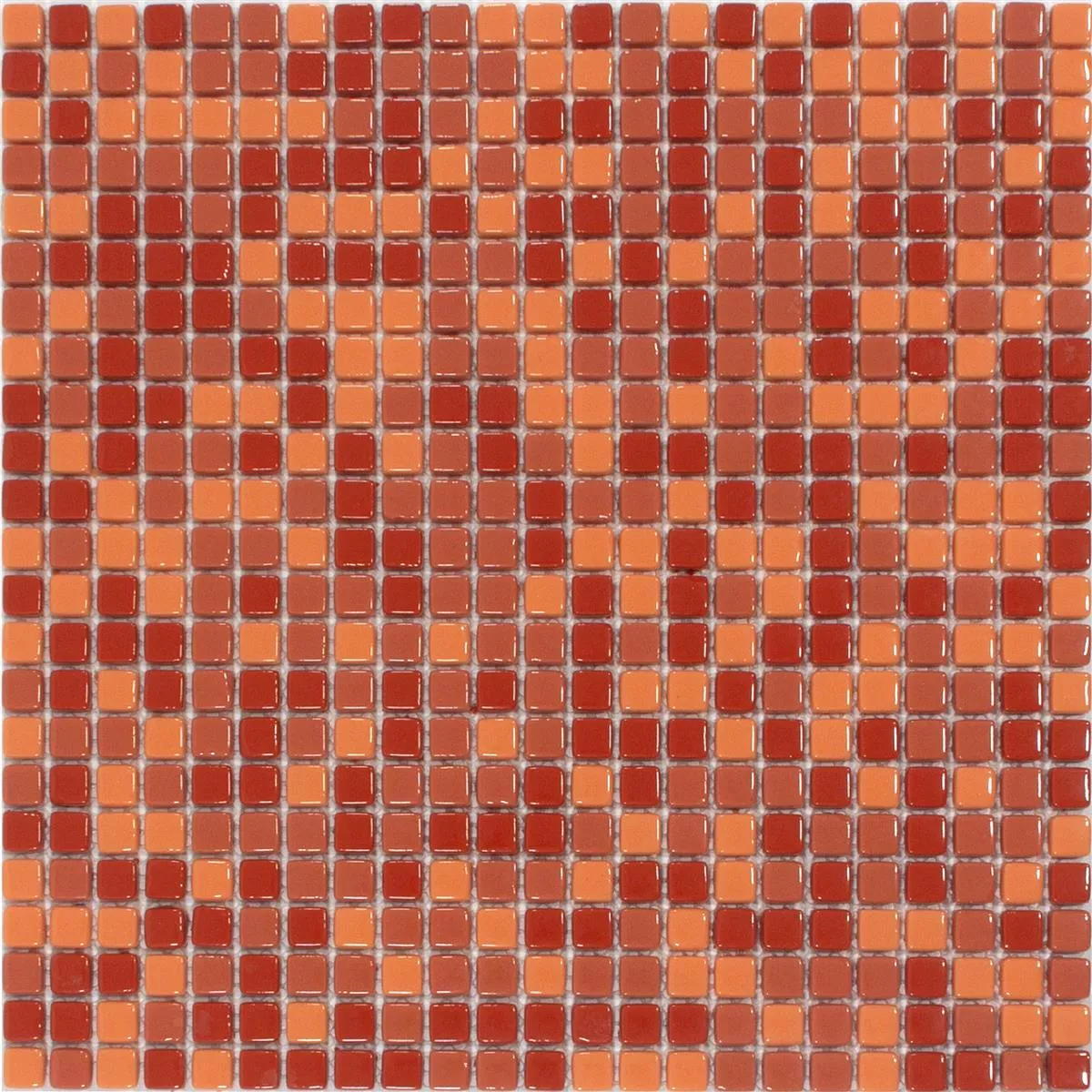 Glasmosaik Plattor Delight Röd-Apelsin Mix