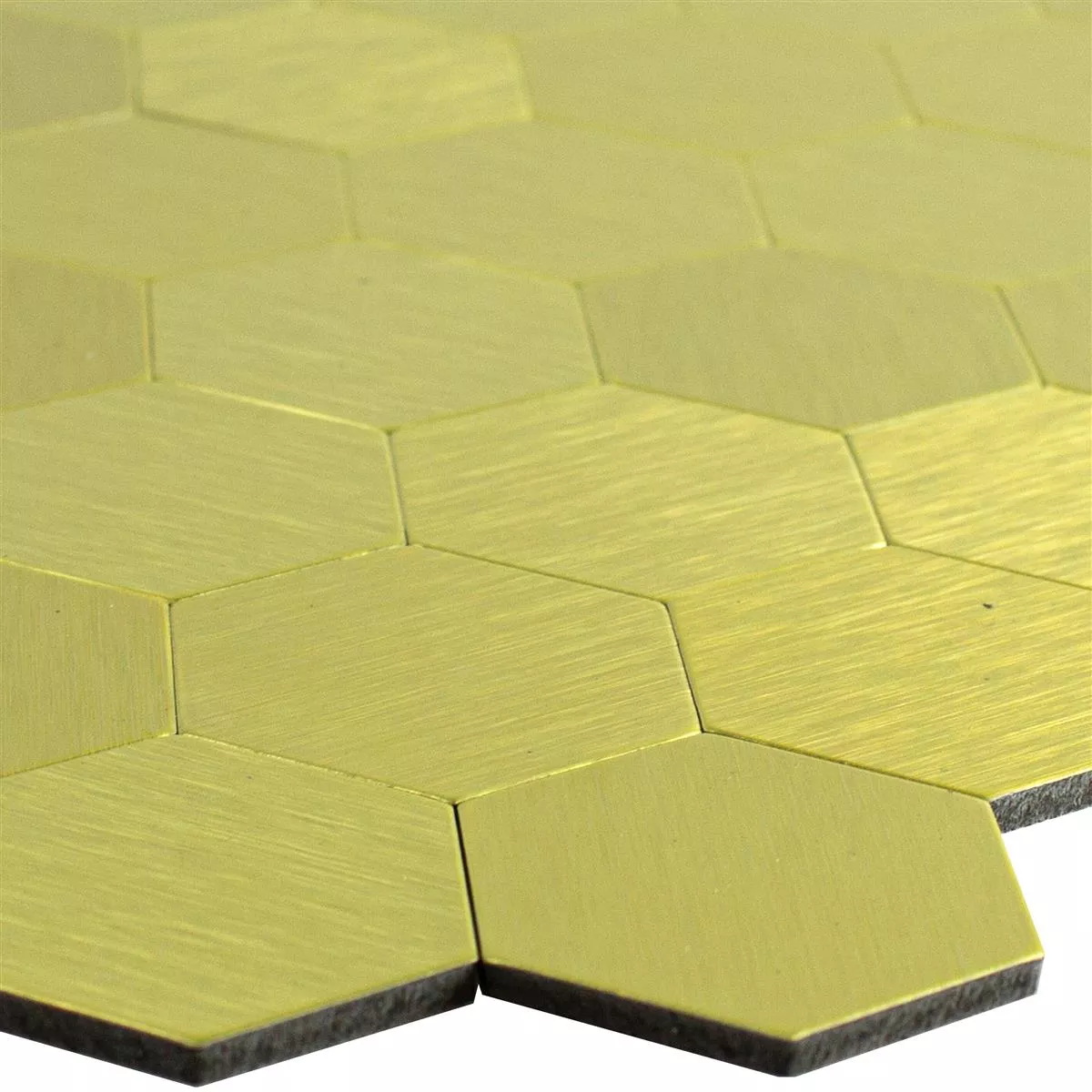 Mosaik Metall Självhäftande Vryburg Guld Hexagon Mosaik Metall Självhäftande Vryburg Guld Hexagon
