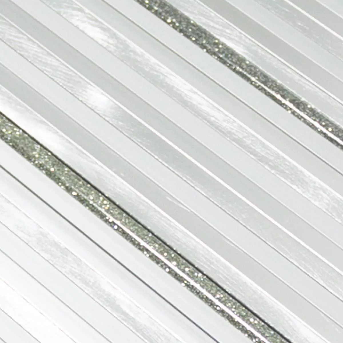 Aluminium Metall Mosaik Bilbao Stripes Silver