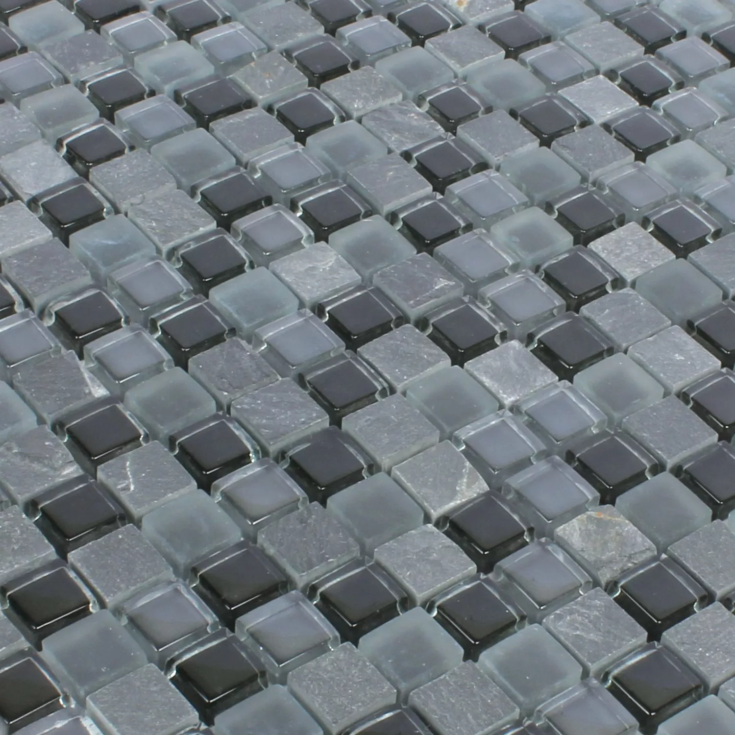 Prov Mosaik Marmor Java Glasmix Apollo Svart 