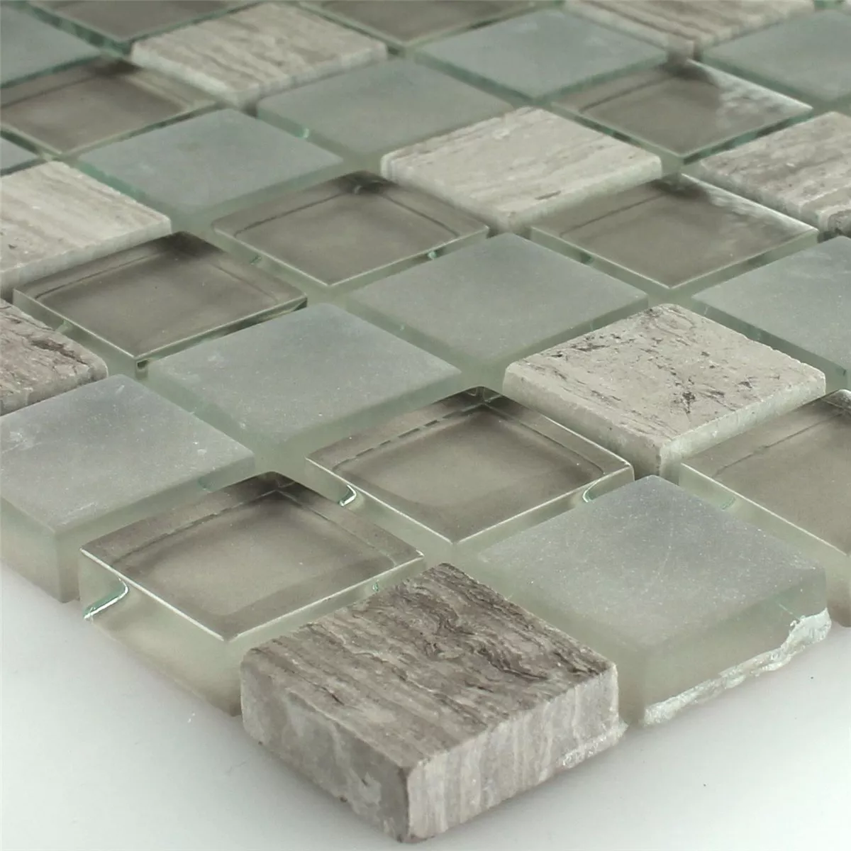 Mosaik Glas Marmor Burlywood 23x23x8mm