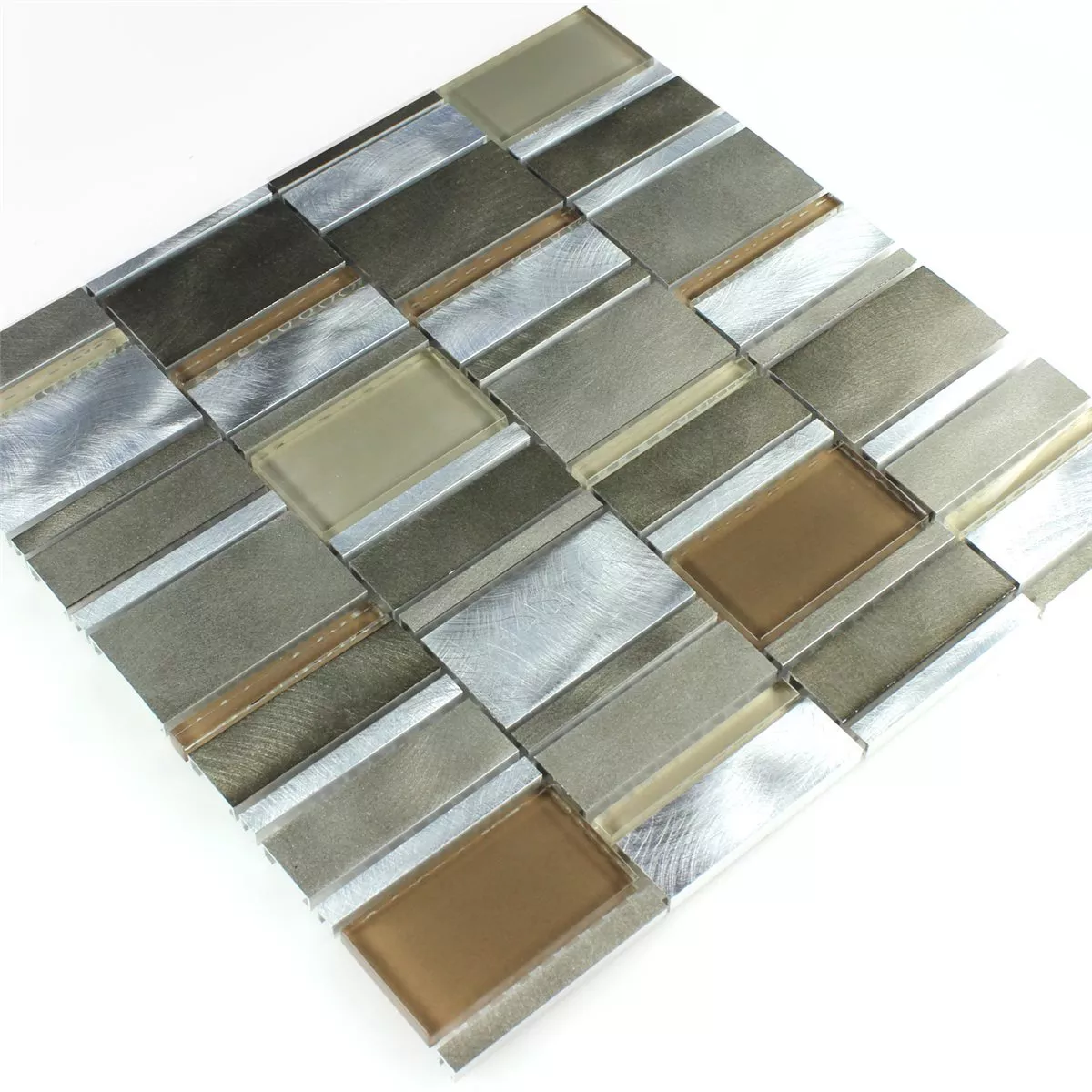 Aluminium Glasmosaik Brun Beige