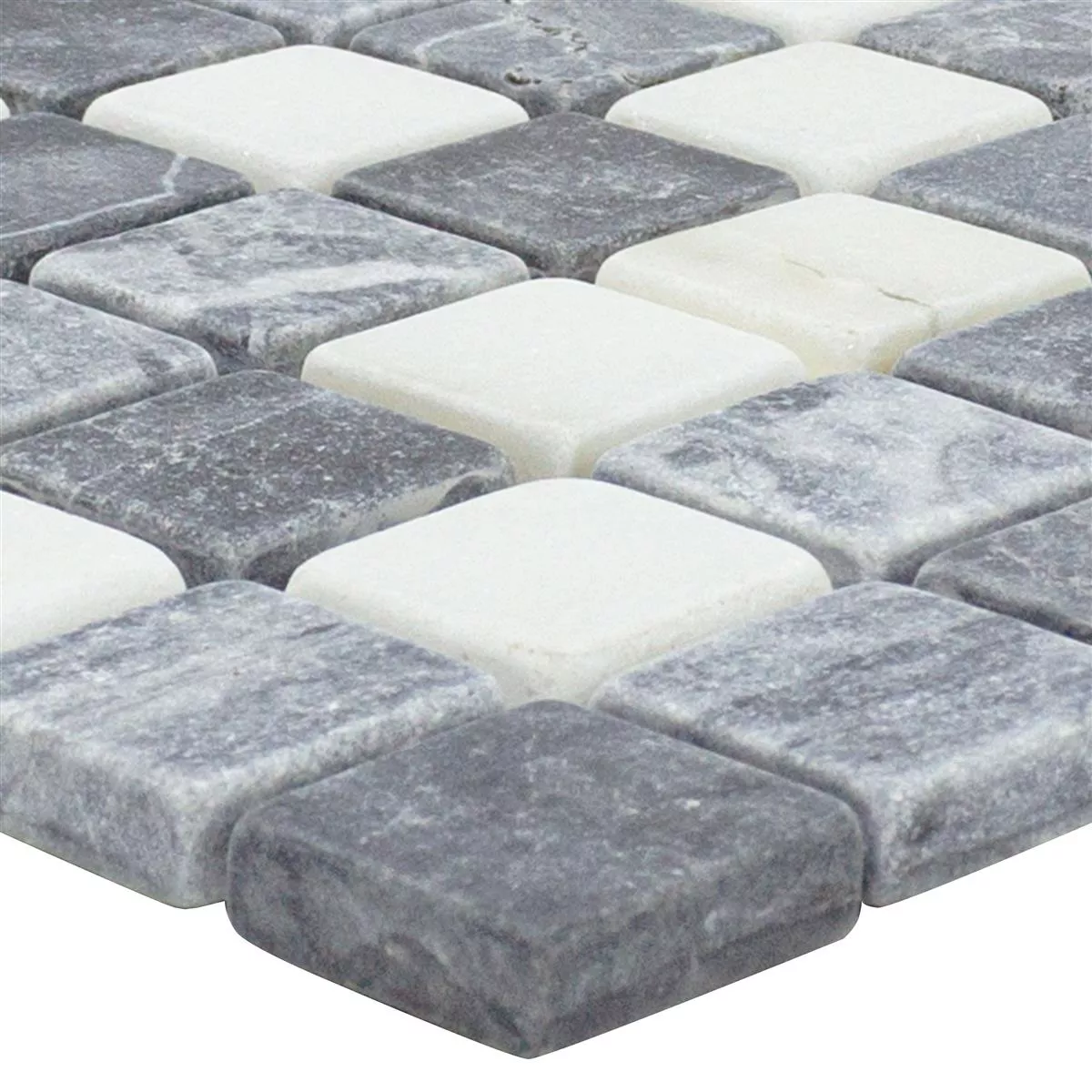 Marmor Natursten Mosaik Plattor Stanford Grå Vit Marmor Natursten Mosaik Plattor Stanford Grå Vit