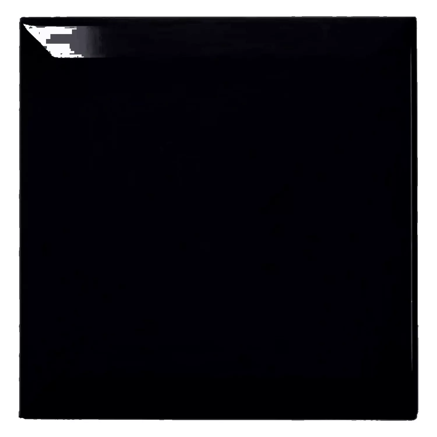 Metro kakel Svart Glänsande 15x15 cm Med Fasett Eris Negro