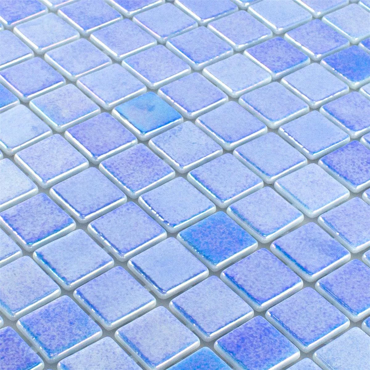 Glas Simbassäng Mosaik McNeal Blå 25
