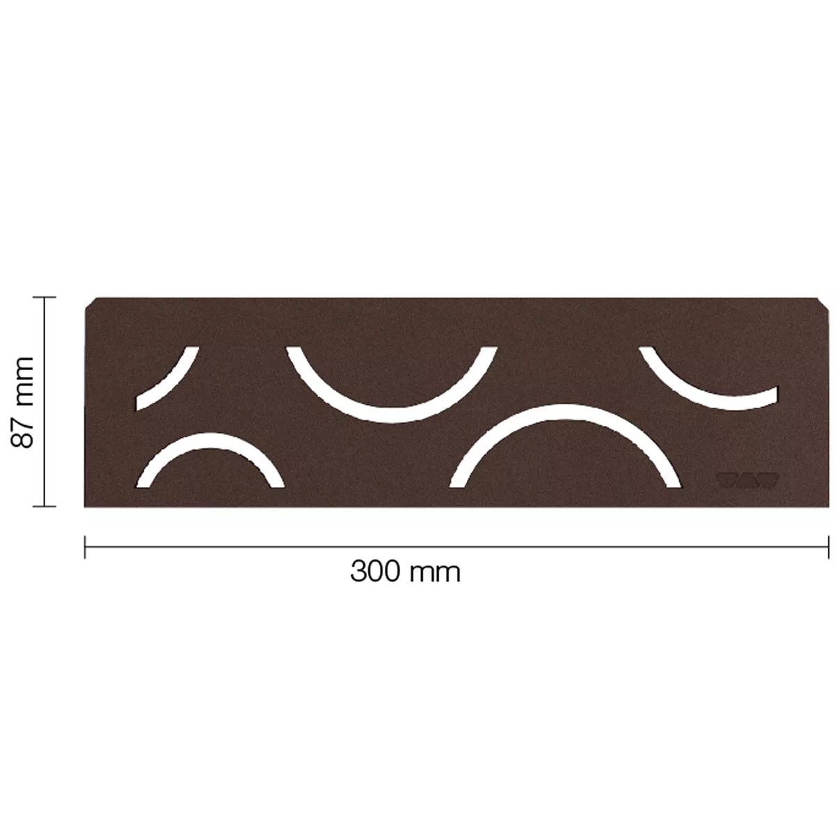 Nisch vägghylla Schlüter rektangel 30x8,7cm Curve Bronze