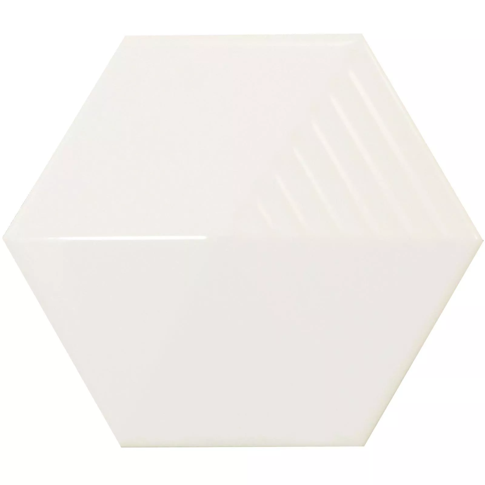 Prov Kakel Rockford 3D Hexagon 12,4x10,7cm Vit
