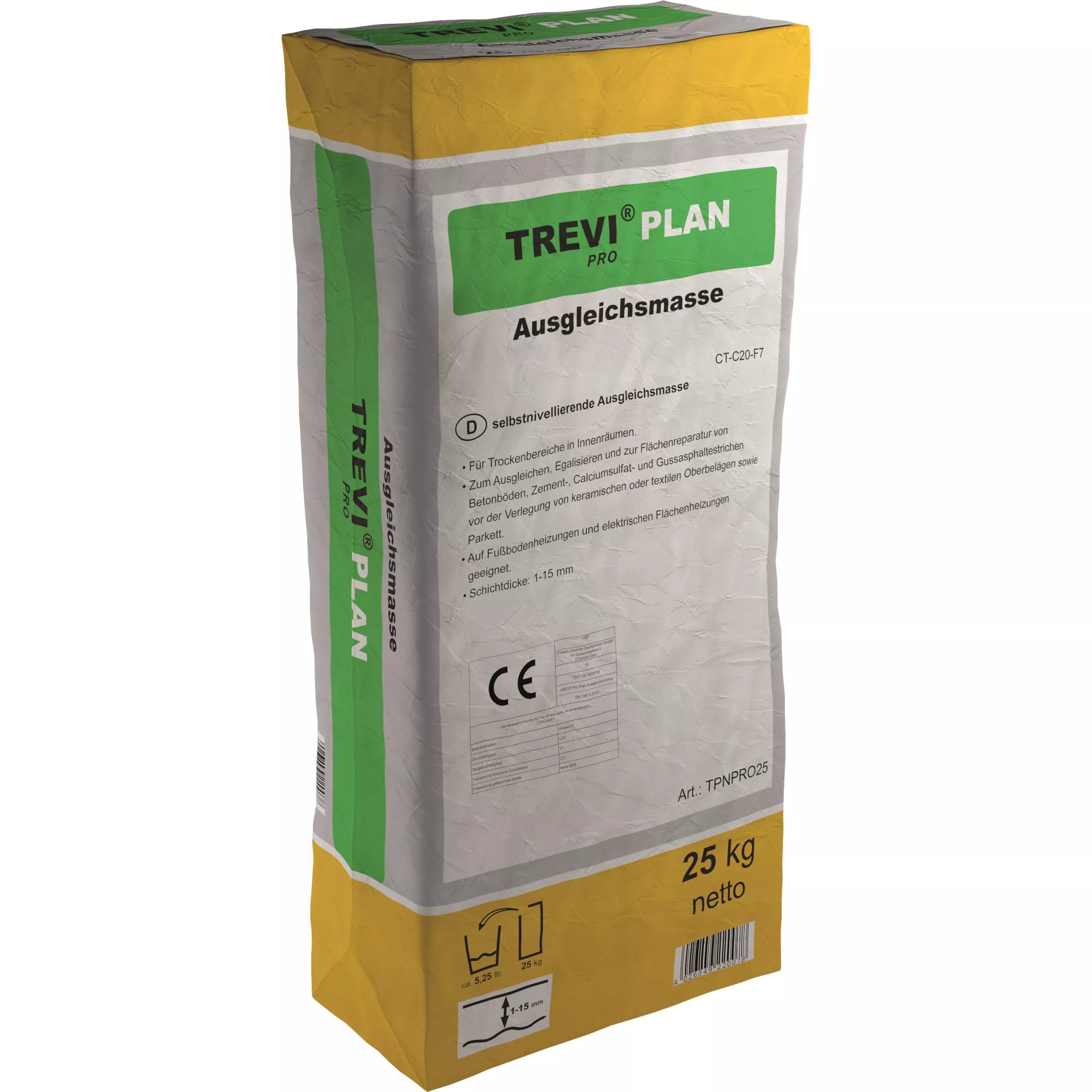 Trevi Pro Plan Golvavjämnande självnivellerande (25 kg) Trevi Pro Plan Golvavjämnande självnivellerande (25 kg)