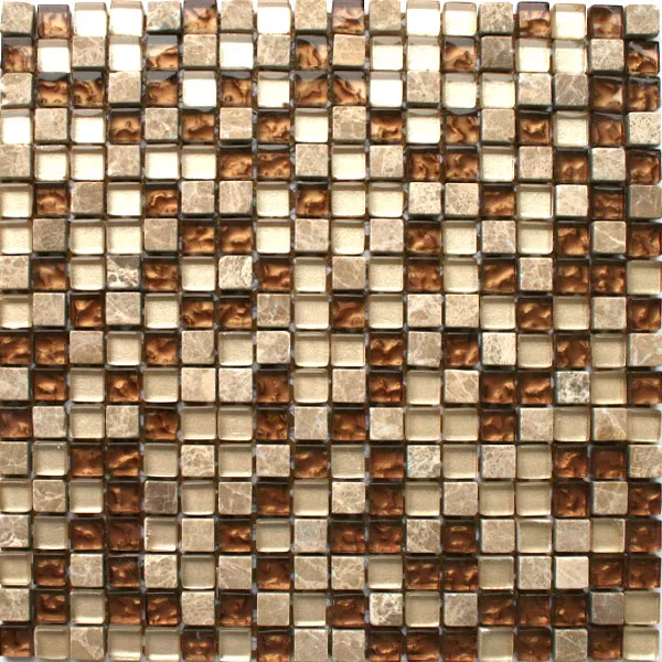 Prov Mosaik Glas Marmor Natursten Beige Guld